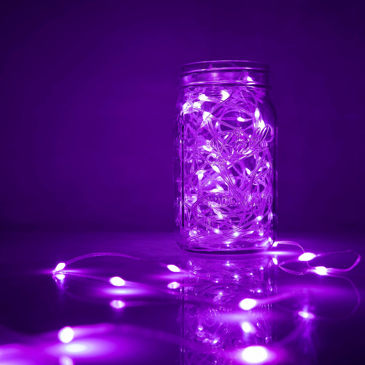 PURPLE Flexi Ribbon LED String Lights 33ft 100 LEDs 8 Modes w/6H Timer Waterproof - West Ivory LED Lighting 