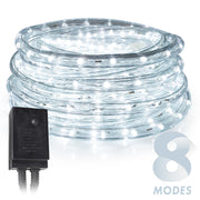 Cool White 1/2" LED Rope Lights with 8 Lighting Modes Controller, IP65, Linkable - West Ivory LED Lighting 