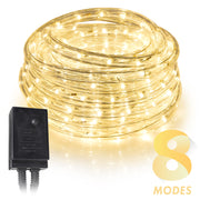 Warm White 1/2" LED Rope Lights with 8 Lighting Modes Controller, IP65, Linkable - West Ivory LED Lighting 
