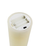 Set of 3 - LED Ivory Flickering Flameless Candles Multicolor Changing with Remote Control Weatherproof - West Ivory LED Lighting 