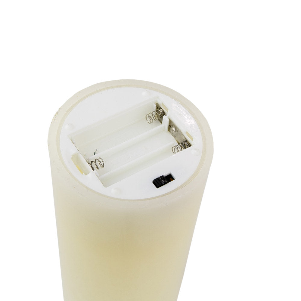 Set of 3 - LED Ivory Flickering Flameless Candles Multicolor Changing with Remote Control Weatherproof - West Ivory LED Lighting 