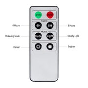10 Pack 3.5" Battery Operated Flameless Flickering Taper Candles with Timer Remote Control & Clip - West Ivory LED Lighting 