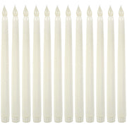 11" Ivory Taper Flameless LED Faux Wax Candle Lights 12 Pack - West Ivory LED Lighting 