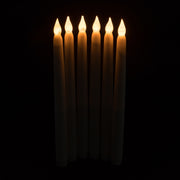 11" Ivory Taper Flameless LED Faux Wax Candle Lights 12 Pack - West Ivory LED Lighting 