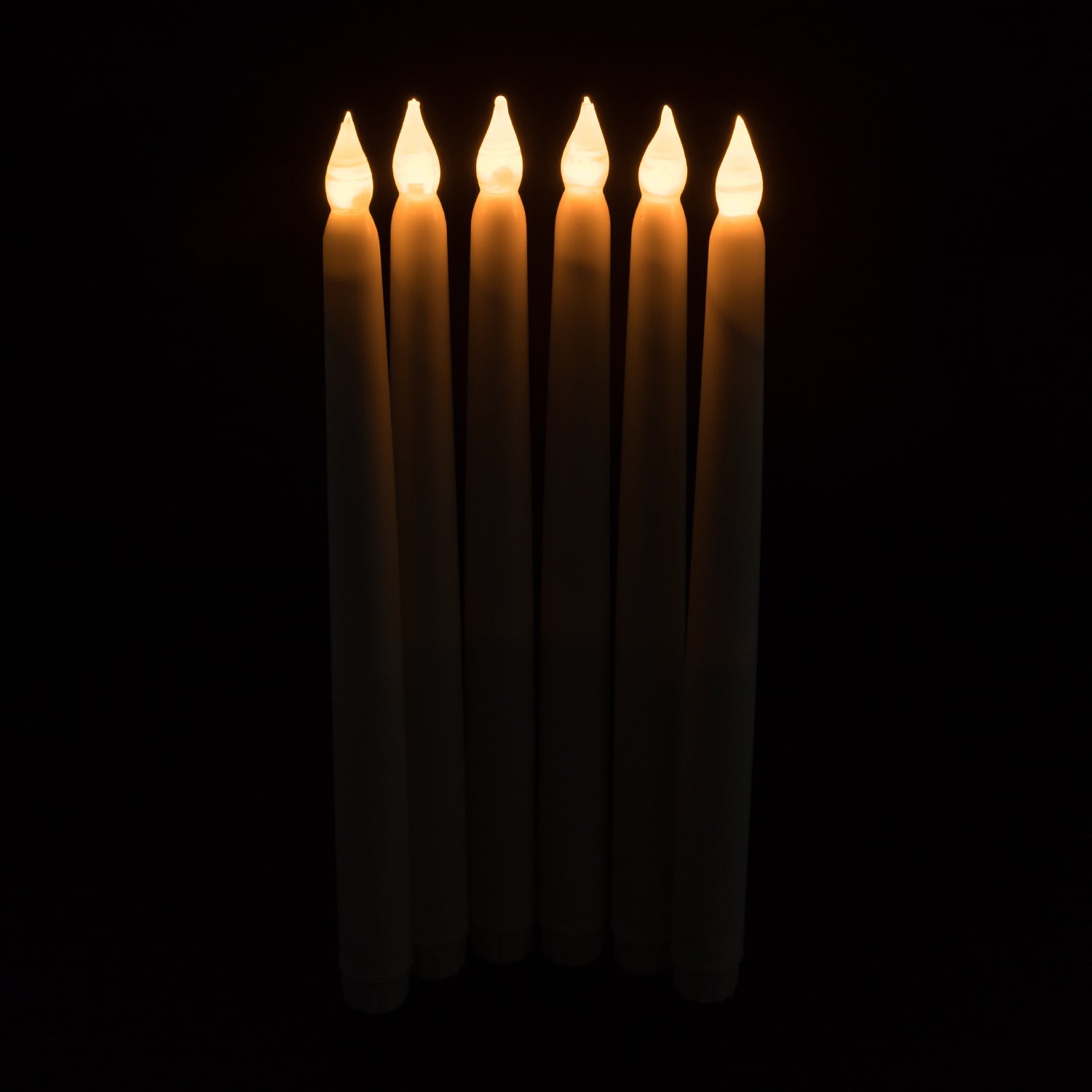 11" Ivory Taper Flameless LED Faux Wax Candle Lights 12 Pack - West Ivory LED Lighting 