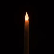 11" Ivory Taper Flameless LED Faux Wax Candle Lights 12 Pack - West Ivory LED Lighting 