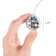 10 LED String Light Mirror Disco Balls Mixed Multi-Colors 5.5 feet Battery Powered - West Ivory LED Lighting 